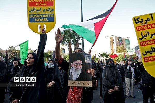 تجمع اعتراضی به جنایت‌های اخیر رژیم صهیونیستی در میدان فلسطین