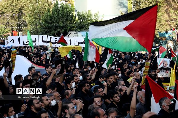 تجمع اعتراضی به جنایت‌های اخیر رژیم صهیونیستی در میدان فلسطین