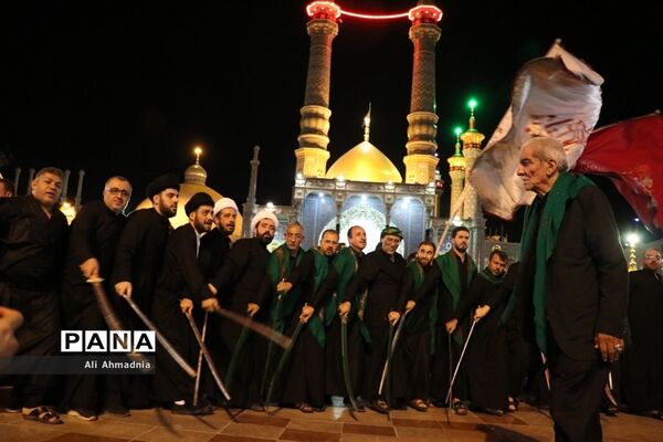 آیین عزاداری «مشق شمشیر» نجفی‌های مقیم قم