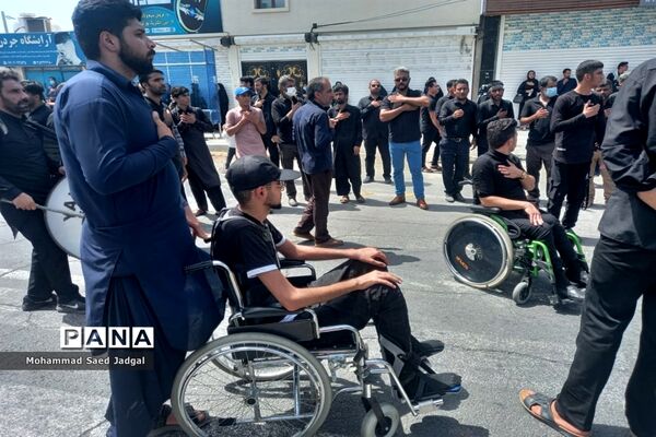 مراسم محوری عزاداری تاسوعای حسینی (ع) در شهر چابهار