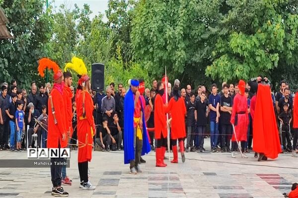 مراسم تعزیه خوانی در روستا  پلنگ آزاد میاندورود