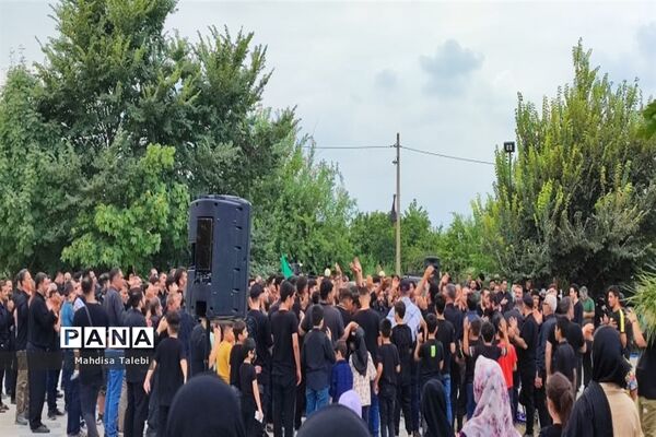 مراسم تعزیه خوانی در روستا  پلنگ آزاد میاندورود