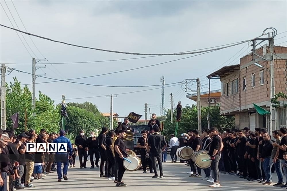مراسم عزاداری روز تاسوعا در روستای حلمسر میاندورود