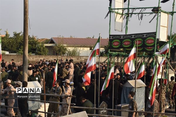 خاکسپاری پیکر مطهر شهید محمد امین کریمیان در بهنمیر