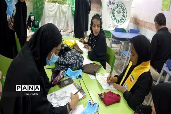 برگزاری ایستگاه و نمایشگاه نقاشی محرم در شادگان