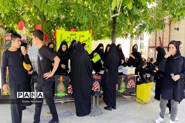 برگزاری موکب عزاداری در امامزاده عبدالرحمن توسط دانش‌آموزان اقلیدی