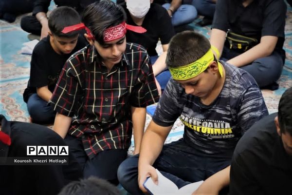 حضور پرشور دانش‌آموزان در عزاداری‌های دهه اول محرم در کازرون
