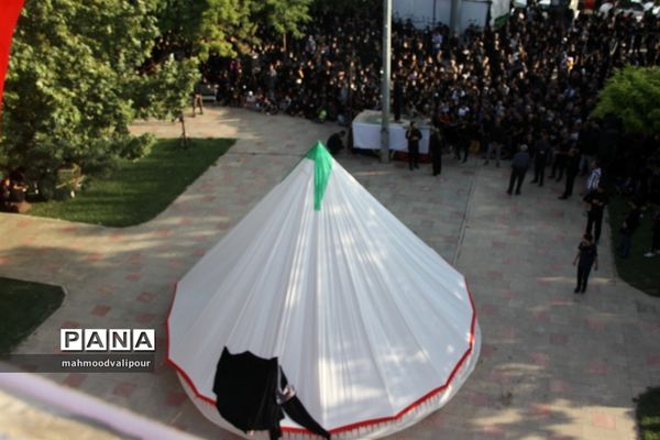 برگزاری مراسم عزاداری خیمه سوزان عصر عاشورا در شهر الوند