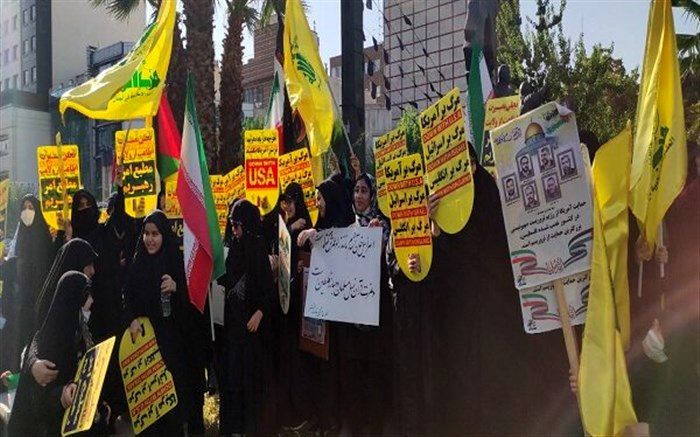 تجمع ضد صهیونیستی مردم عاشورایی تهران در میدان فلسطین برگزار شد