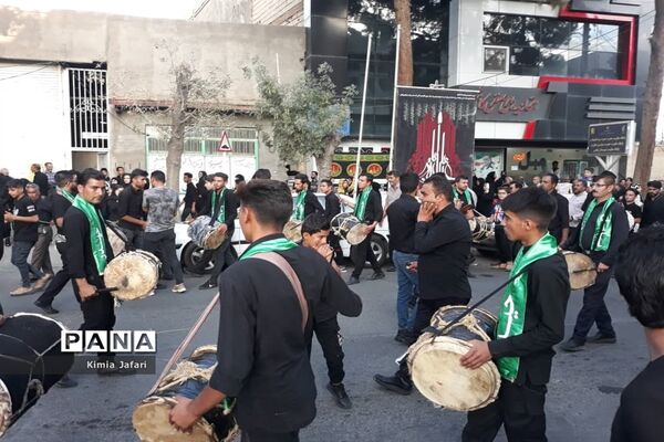 حرکت دسته عزاداری بنی اسد در شهرستان کاشمر