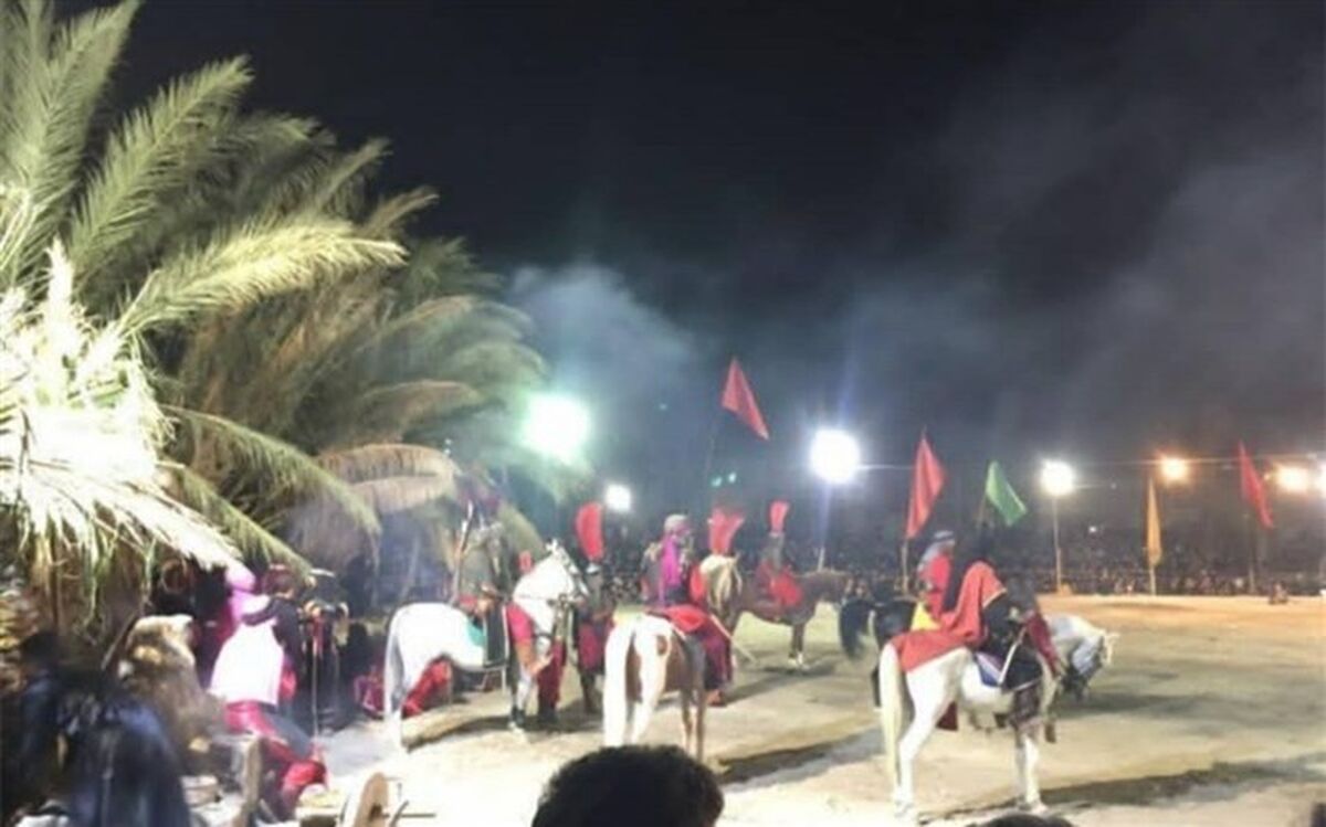 مراسم آیینی خیمه‌سوزی در فلاورجان برگزار شد/ فیلم