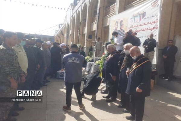 تشییع پیکر مطهر دو شهید امنیت در شیراز