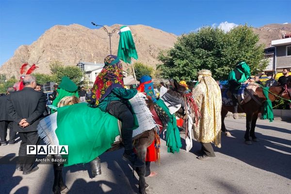 حرکت نمادین ورود اسرای مظلوم کربلا به شهر شام