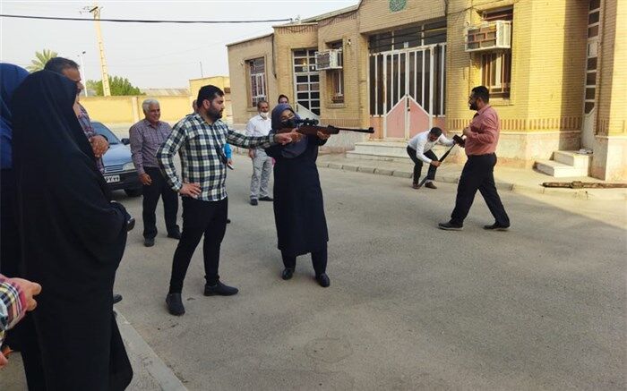 مسابقات تیراندازی  و دارت در اداره آموزش و پرورش امیدیه برگزار شد