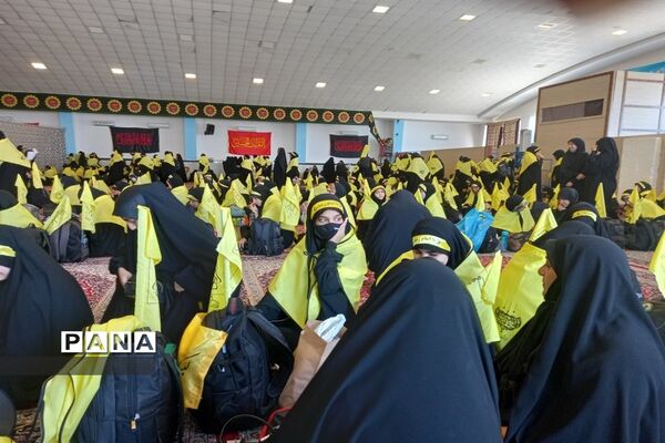 مراسم بدرقه کاروان دانش‌آموزی پیاده‌روی اربعین حسینی