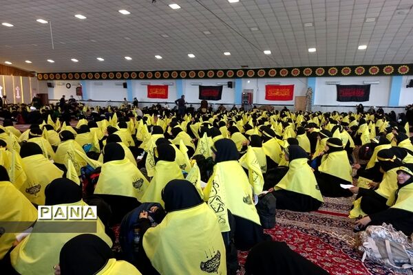 مراسم بدرقه کاروان دانش‌آموزی پیاده‌روی اربعین حسینی
