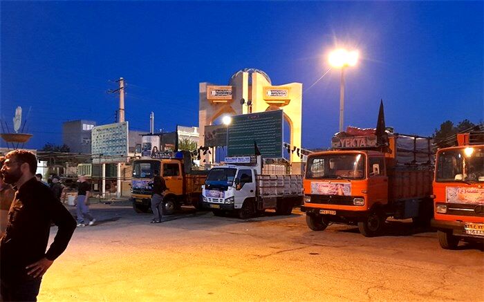 بدرقه کاروان اقلام موکب امیر علقمه در شهرستان جعفرآباد