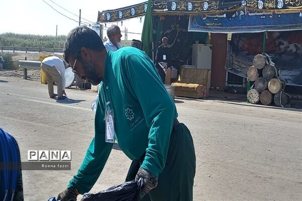 خدمت‌رسانی مواکب خدام اربعین حسینی در مرز شلمچه