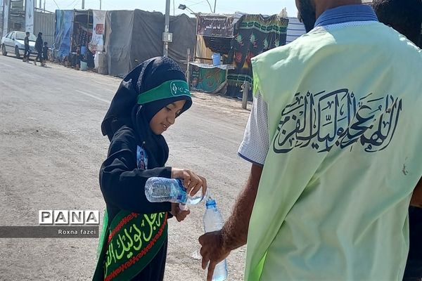 خدمت‌رسانی مواکب خدام اربعین حسینی در مرز شلمچه