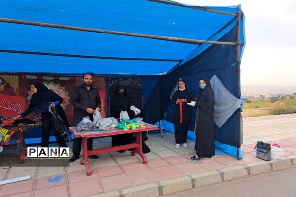 برپایی موکب سازمان دانش‌آموزی در شهرکرد