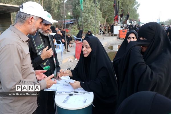 موکب فرزندان حاج‌قاسم در مسیر نجف به کربلا