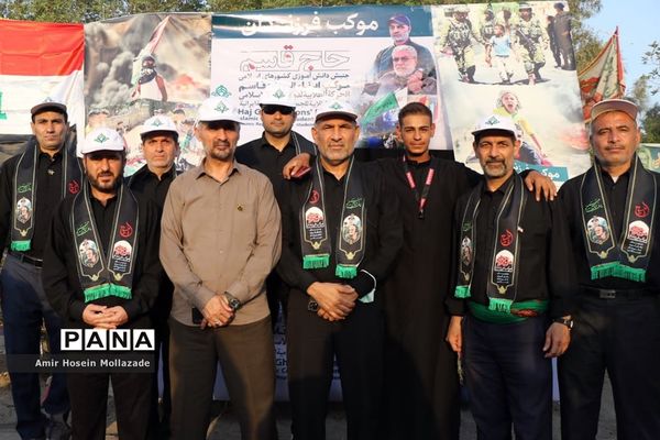 موکب فرزندان حاج‌قاسم در مسیر نجف به کربلا