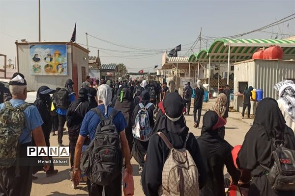 عاشقان حسینی در مسیر شهرنجف به کربلا