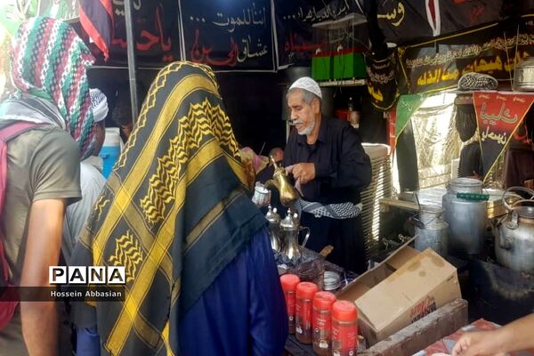 برپایی موکب‌های خدماتی کشورهای مختلف در مسیر نجف به کربلا