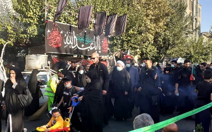 حضور رئیس قوه قضاییه در راهپیمایی جاماندگان اربعین حسینی در تهران