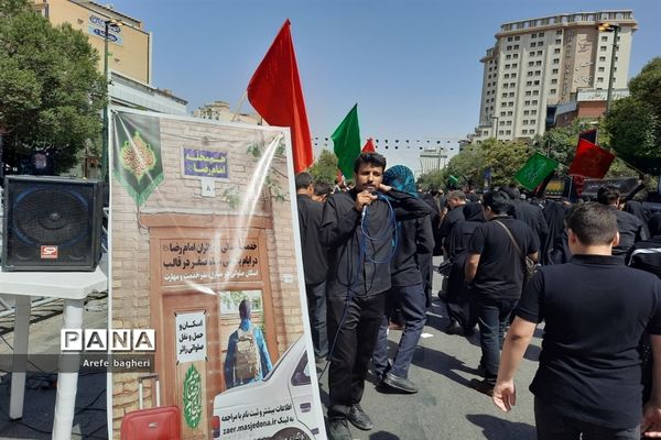 پیاده‌روی اربعین حسینی در جوار حرم مطهر رضوی