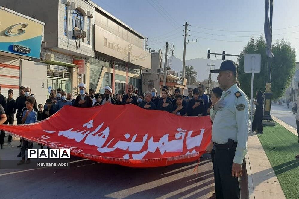 پیاده‌روی جاماندگان اربعین در اهرم تنگستان