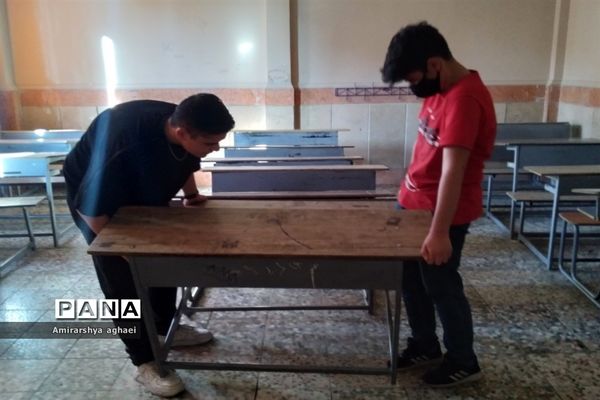 آماده‌سازی دبیرستان حربن ریاحی منطقه ۱۳ در آستانه بازگشایی