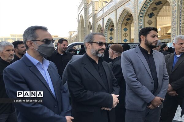 مراسم تشییع پیکر پاک بانوی مومنه مجاهد ملکی درحرم مطهر رضوی