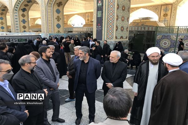 مراسم تشییع پیکر پاک بانوی مومنه مجاهد ملکی درحرم مطهر رضوی