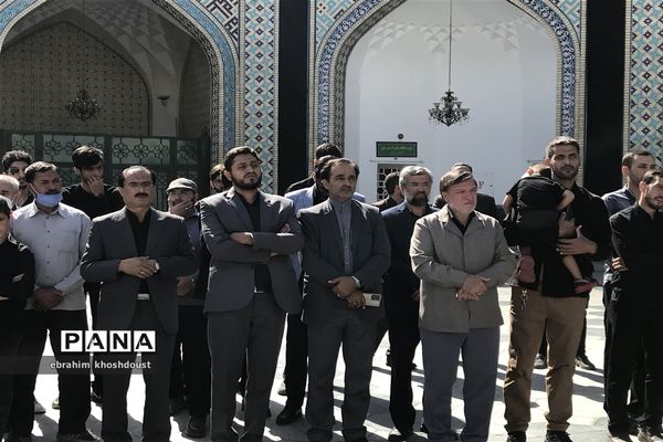 مراسم تشییع پیکر پاک بانوی مومنه مجاهد ملکی درحرم مطهر رضوی