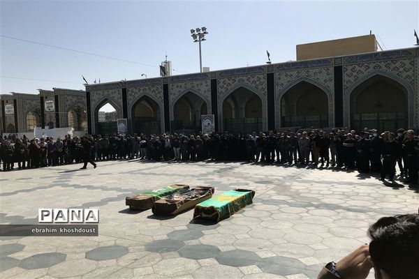 مراسم تشییع پیکر پاک بانوی مومنه مجاهد ملکی درحرم مطهر رضوی