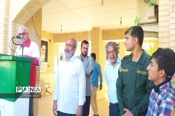 بیست و چهارمین مانور سراسری زلزله و ایمنی مدارس در شهرستان تنگستان اهرم