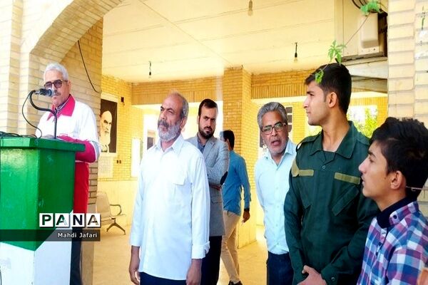 بیست و چهارمین مانور سراسری زلزله و ایمنی مدارس در شهرستان تنگستان اهرم