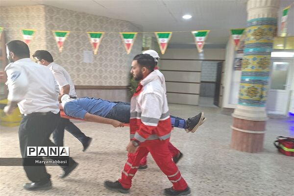 برگزاری پیش مانور عملیاتی بیست و چهارمین مانور سراسری زلزله و ایمنی در اهواز