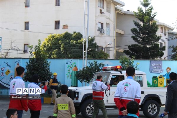 مانور سراسری زلزله در ساری