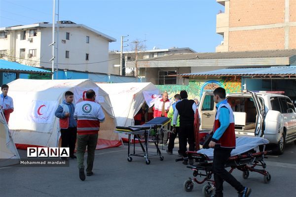 مانور سراسری زلزله در ساری