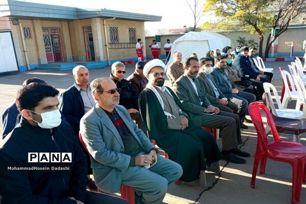 مانور زلزله در هنرستان کار و دانش حدید خرمدره