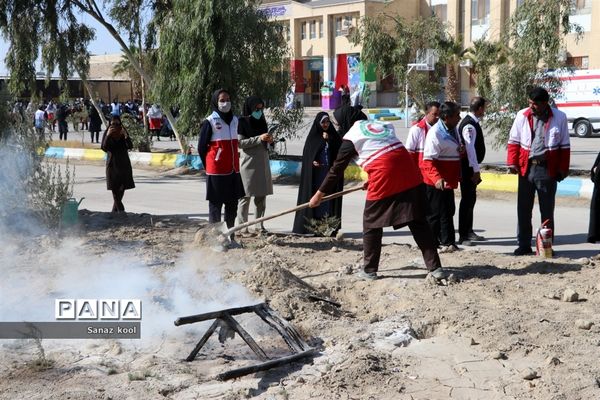 بیست و چهارمین مانور سراسری زلزله و ایمنی مدارس در شهرستان زابل