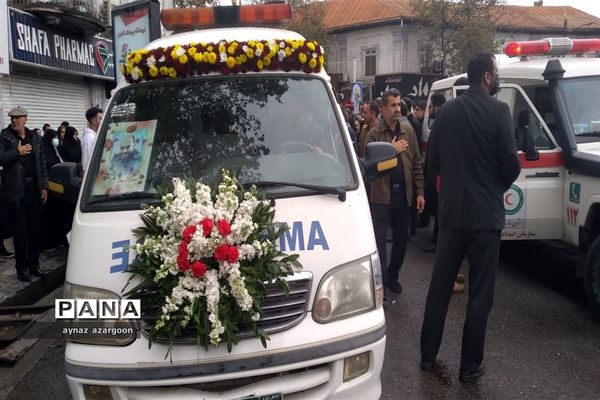 تشییع پیکر شهید امنیت در قائمشهر