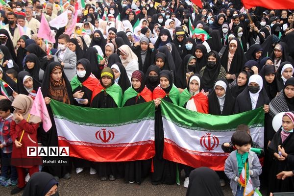 برگزاری اجتماع چند هزار نفری دانش‌آموزان و اقشار مختلف مردم شهرستان بهبهان