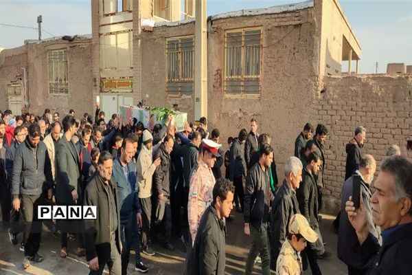 مراسم تشییع و خاکسپاری پیکر شهید والامقام حسین نوروزی ابوزیدآبادی