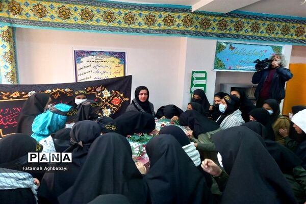 تشییع پیکر شهید گمنام در دبیرستان مرضیه