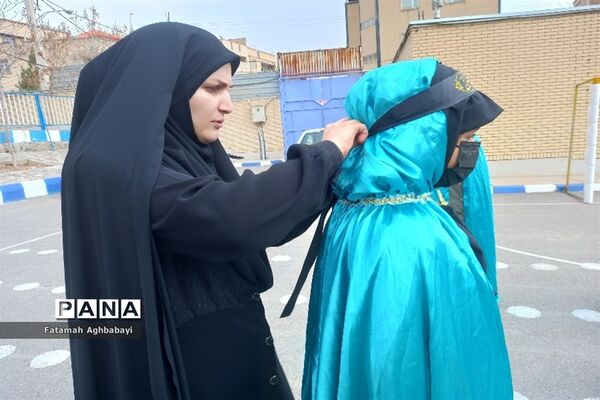 تشییع پیکر شهید گمنام در دبیرستان مرضیه