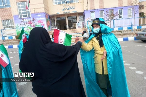 تشییع پیکر شهید گمنام در دبیرستان مرضیه