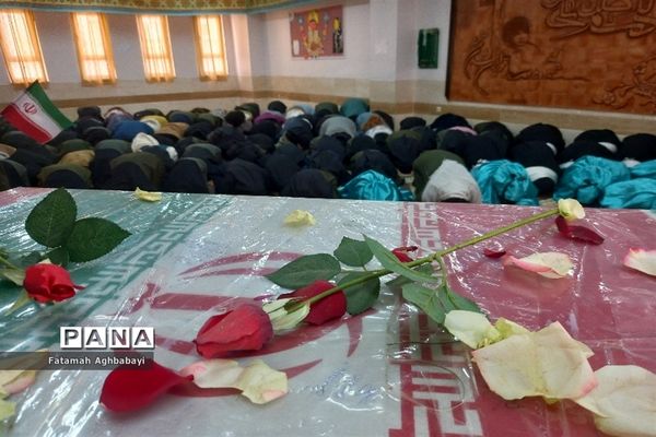 تشییع پیکر شهید گمنام در دبیرستان مرضیه